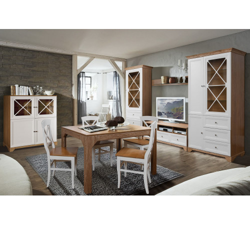 Гостиная Сканди 1 (Дуб Сантана+белый)