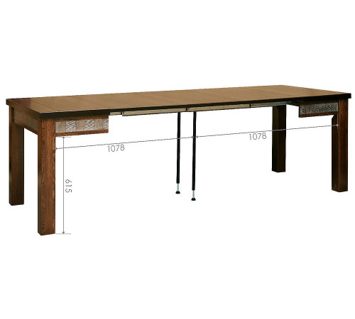 Обеденный стол «Тунис 14» П352.03 (венге с серебром)