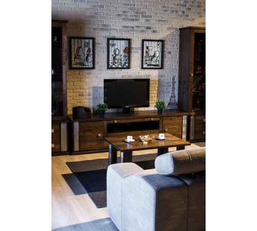 Стол журнальный «Тунис» П343.11Ш (венге с серебром)