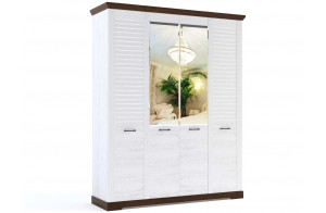 Четырехстворчатый шкаф для одежды СК-8 (СА/ОРТ) Кантри с зеркалом
