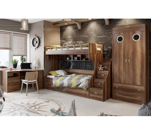 Набор детской мебели «Навигатор» 2 (Дуб Каньон) ГН-250.002