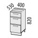 Шкаф кухонный напольный Палермо 08.90 (с системой плавного закрывания)