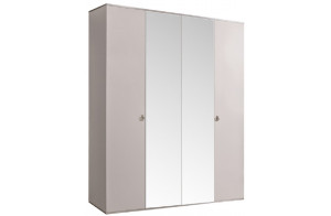 Четырехстворчатый шкаф для одежды с зеркалом Rimini РМШ1/4 (слоновая кость)