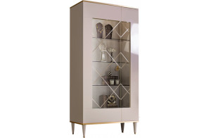 Шкаф витрина Rimini РМВ2-2С левый (слоновая кость)