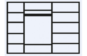 Пятистворчатый шкаф для одежды Амели АМШ2/5 (дуб)