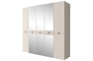 Пятистворчатый шкаф для одежды с зеркалом Богемия Филлини (Bogemia-Fillini) БМШ1/5 (Fi)