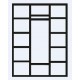 Трехстворчатый шкаф для одежды Челси Элеганс ЧШ2/3(Э) (дуб, серый)
