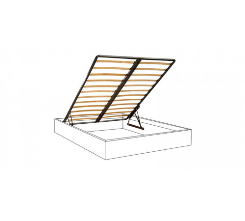 Двуспальная кровать с подъемным механизмом Венеция ВНКР140-1 с мягкой спинкой (дуб седан)