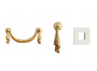 Шкаф-пенал для одежды Тиффани Премиум ТФП-1(П) (слоновая кость, золото)