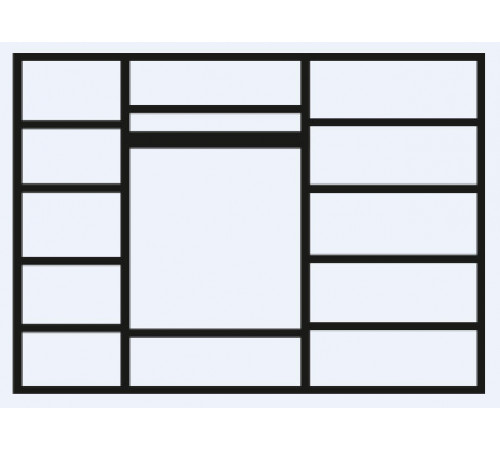 Пятистворчатый шкаф для одежды Тиффани ТФШ2/5 (серебро)