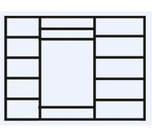 Пятистворчатый шкаф для одежды с зеркалом Венеция ВНШ1/5 (дуб седан)