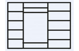 Пятистворчатый шкаф для одежды Венеция ВНШ2/5 (дуб седан)