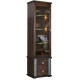 Шкаф с витриной «Тунис» П343.21Ш (венге с серебром)