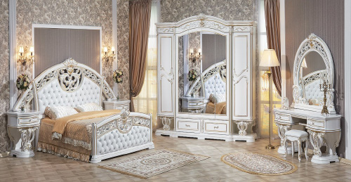 Спальня Марелла (белый с золотом)