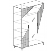 Трехдверный шкаф для одежды Родос 131