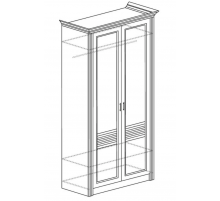 Двухдверный шкаф для одежды Орлеан 835 ясень темный