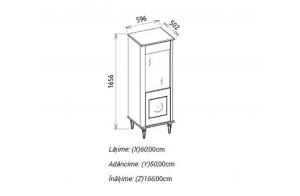 Витрина Мистраль (Mistral) 1- дверная MIST-12