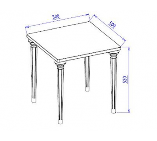 Стол журнальный Мистраль (Mistral), приставной, квадратный