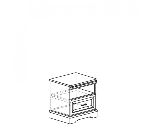 Прикроватная тумба Парма 803 кремовый белый