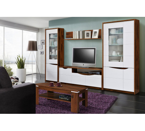 Гостиная Монако #1 (дуб саттер/белый глянец) от Пинскдрев