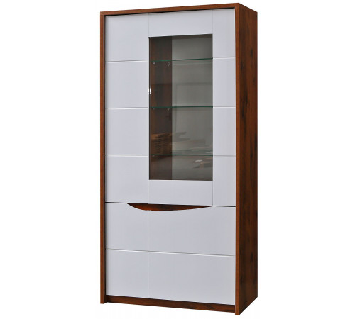 Шкаф-витрина Монако П510.05-1 (дуб саттер/белый глянец)